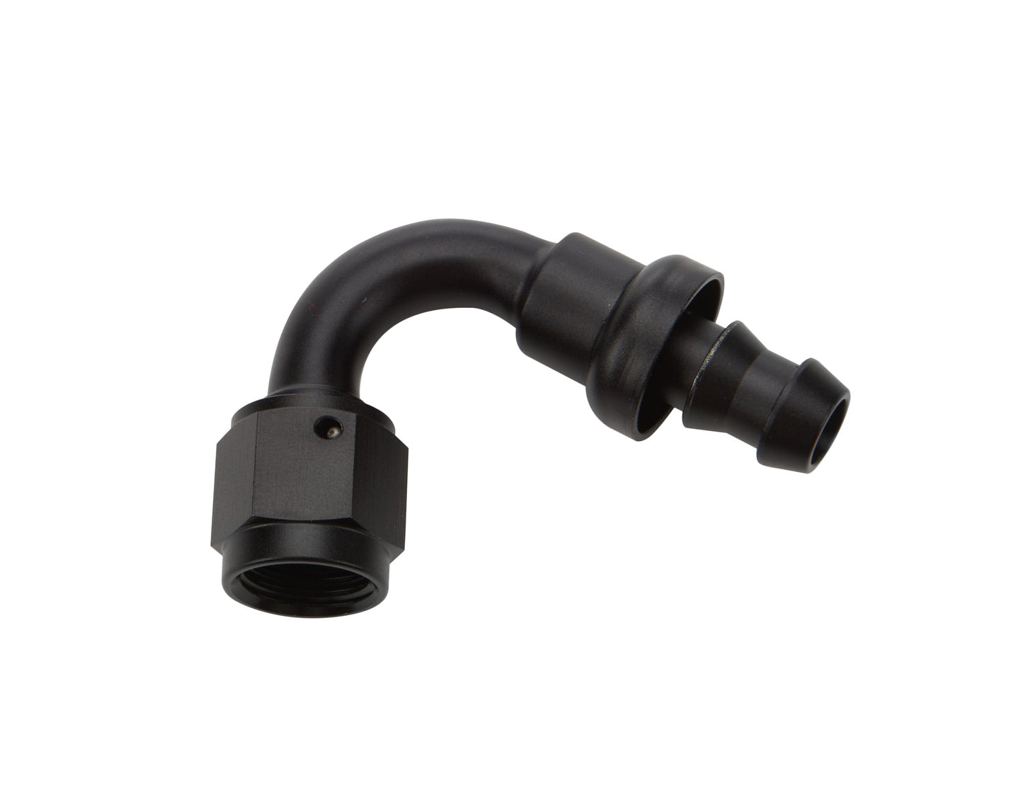 Pushlock Hose End Black 120 Deg Elbow -6 ALLSTAR PERFORMANCE