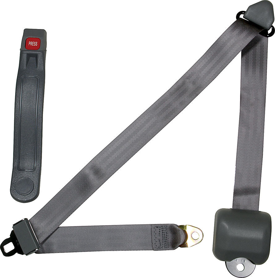Seat Belt Retractable 3pt Gray ALLSTAR PERFORMANCE