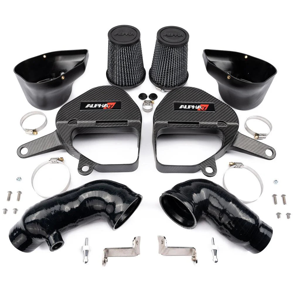 AMS Performance INFINITI Q50/Q60 Red Alpha Carbon Fiber Cold Air Intake Kit - ALP.28.08.0001-2