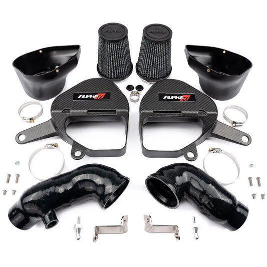 AMS Performance INFINITI Q50/Q60 Red Alpha Carbon Fiber Cold Air Intake Kit - ALP.28.08.0001-2