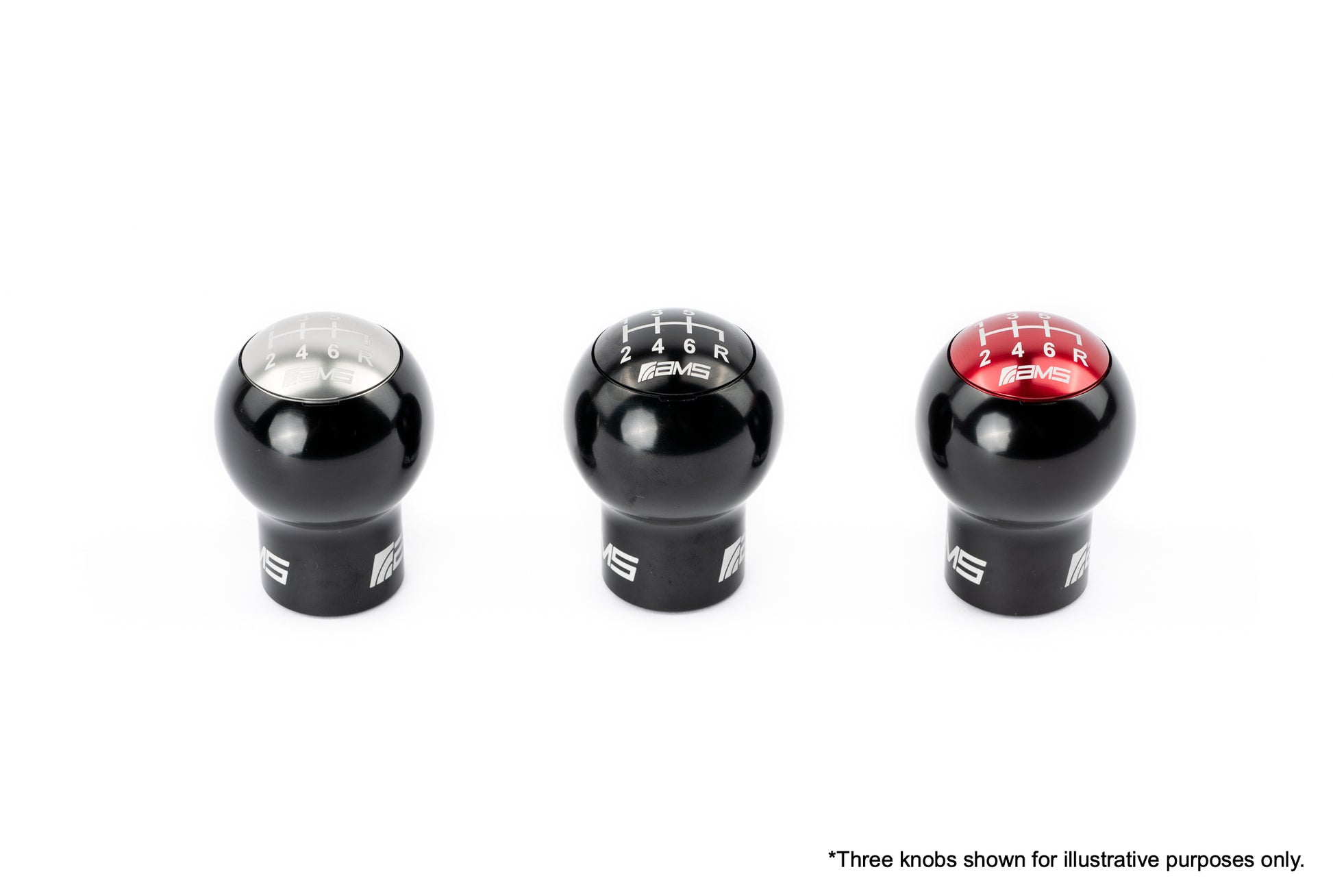 AMS Performance AMS.50.06.0002-1 SUBARU WRX/STI 6-SPEED BILLET SHIFT KNOB (INCL. RED, BLACK, & SILVER CAPS) AMS