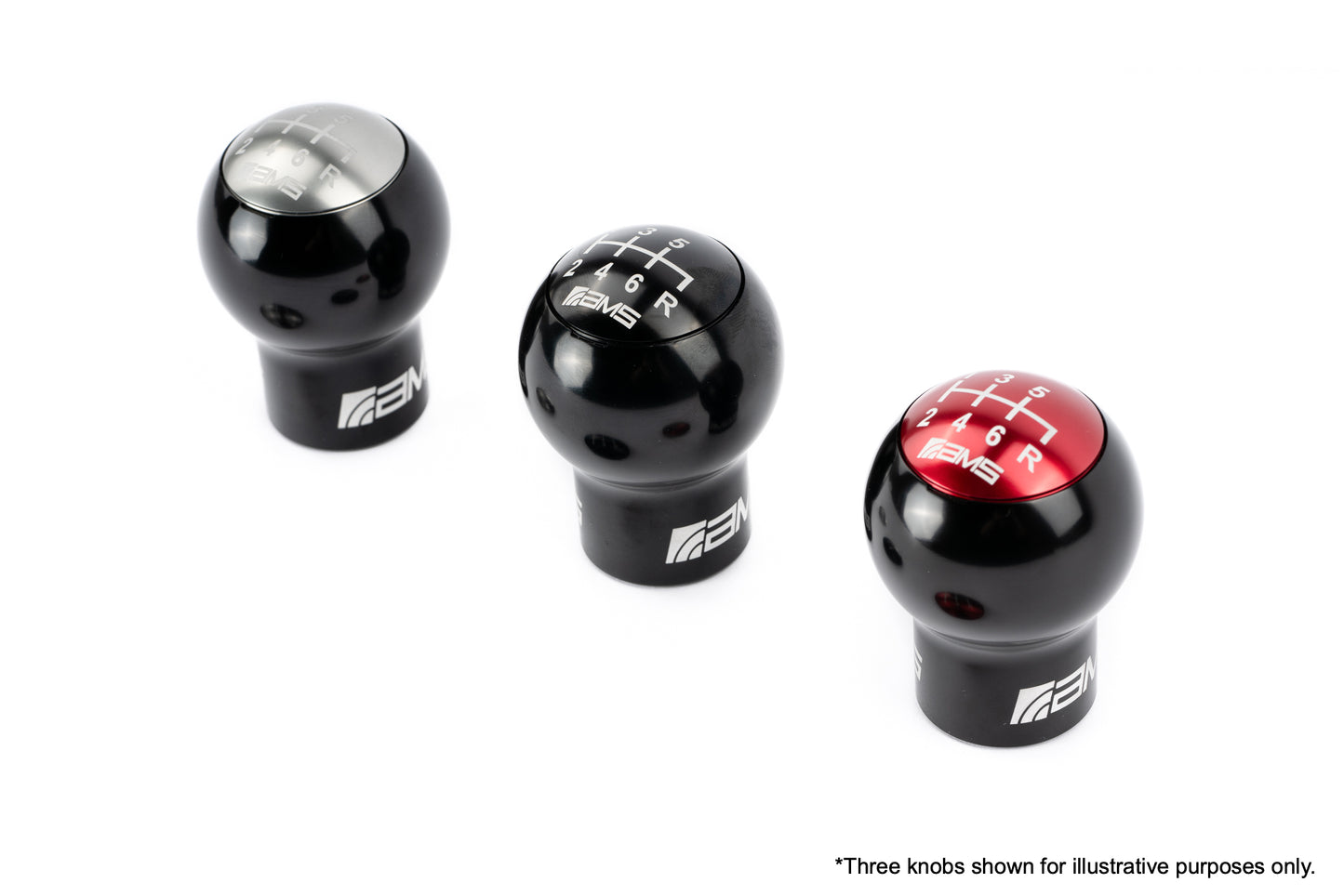 AMS Performance AMS.50.06.0002-1 SUBARU WRX/STI 6-SPEED BILLET SHIFT KNOB (INCL. RED, BLACK, & SILVER CAPS) AMS