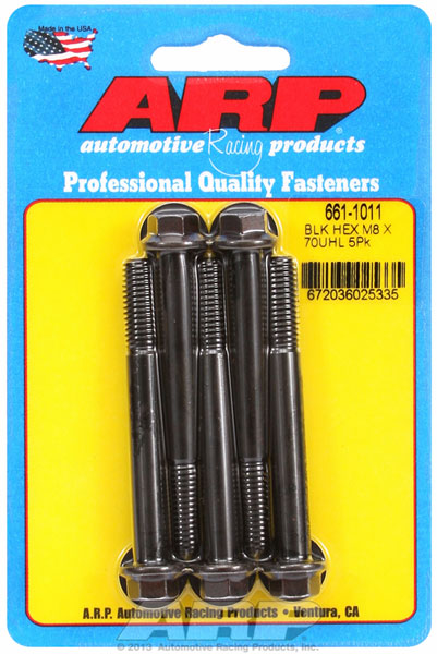 ARP M8 X 1.25 X 70 Hex Black Oxide Bolts
