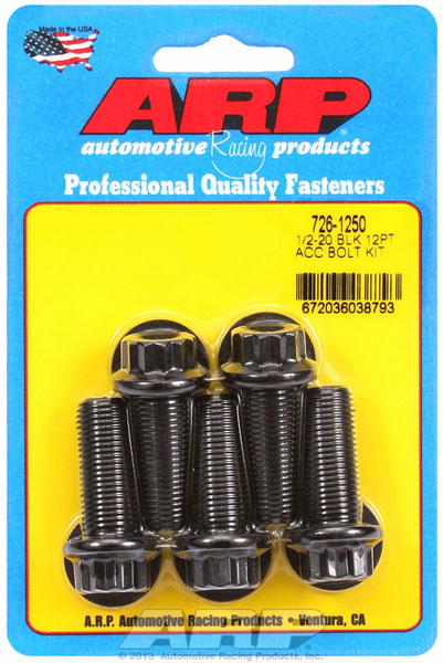 ARP 1/2-20 x 1.250 12pt Black Oxide Bolts