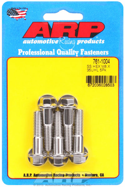 ARP M8 X 1.25 X 35 Hex SS Bolts
