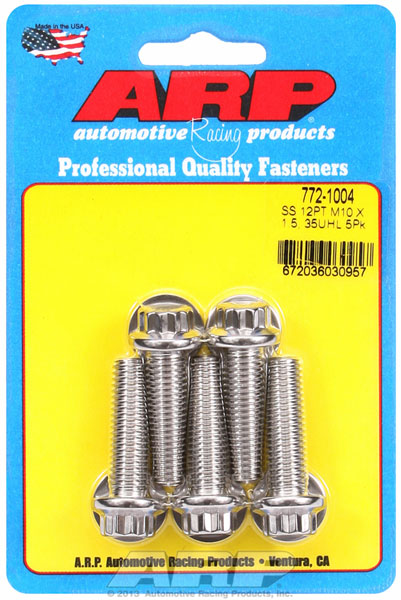 ARP M12 x 1.50 x 35 12pt SS Bolts - Pack of 5 - 774-1003