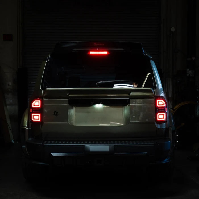 AlphaRex 220089 NOVA-Series Prismatic LED third brake light for select 2024-2026 Toyota and Lexus models with Alpha-Black housing and smoked lens