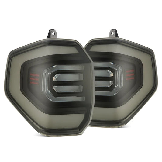 AlphaRex 678007 NOVA-Series Prismatic LED tail lights for 2025-2026 Toyota 4Runner with black housing and smoked lenses