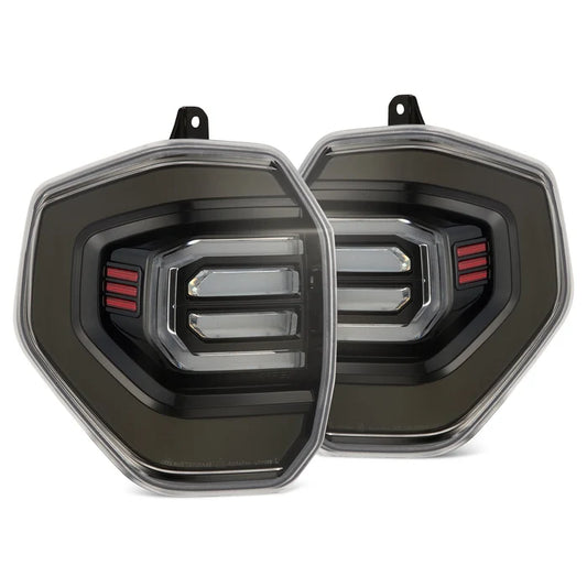 AlphaRex 678008 NOVA-Series Prismatic LED tail lights for 2025-2026 Toyota 4Runner with black housing and clear lenses