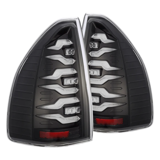 AlphaRex 678012 LUXX-Series LED tail lights for 2003-2009 Lexus GX 470 with black housing and clear lenses