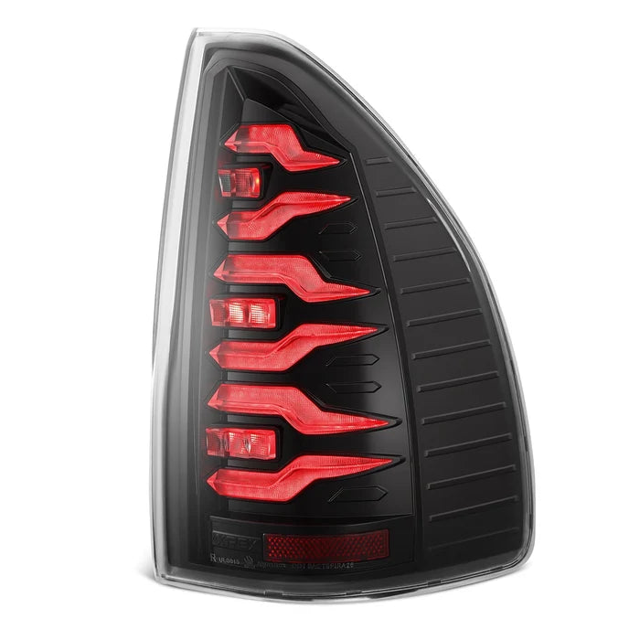 AlphaRex 678012 LUXX-Series LED tail lights for 2003-2009 Lexus GX 470 with black housing and clear lenses