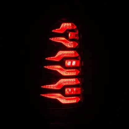 AlphaRex 678012 LUXX-Series LED tail lights for 2003-2009 Lexus GX 470 with black housing and clear lenses
