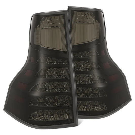 AlphaRex 678014 PRO-Series LED tail lights for 2014-2023 Lexus GX 460 with black housing and smoked lenses