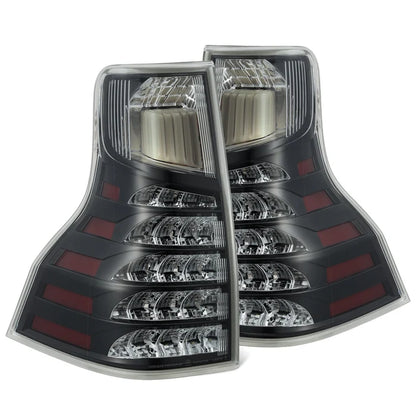 AlphaRex 678015 PRO-Series LED tail lights for 2014-2023 Lexus GX 460 with black housing and clear lenses