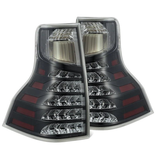 AlphaRex 678015 PRO-Series LED tail lights for 2014-2023 Lexus GX 460 with black housing and clear lenses