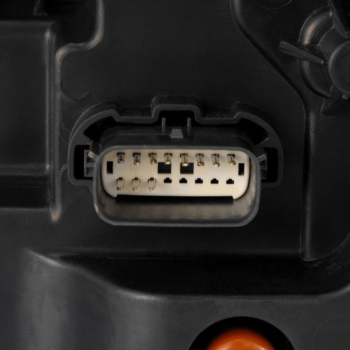 AlphaRex 880893 NOVA-Series LED projector headlights for 2024-2026 Ford Ranger and Ranger Raptor with black housings, 3D Ice Cube projectors, and selectable white or amber DRLs
