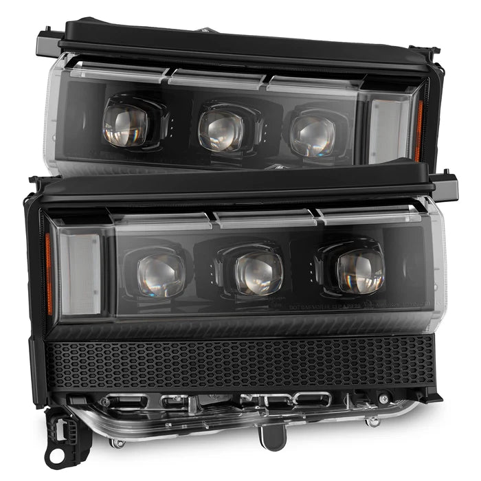 AlphaRex 880896 NOVA-Series LED projector headlights for 2024-2026 Toyota Land Cruiser with Alpha-Black housings, 3D Ice Cube projectors, and selectable DRLs