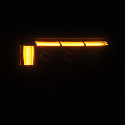 AlphaRex 880896 NOVA-Series LED projector headlights for 2024-2026 Toyota Land Cruiser with Alpha-Black housings, 3D Ice Cube projectors, and selectable DRLs