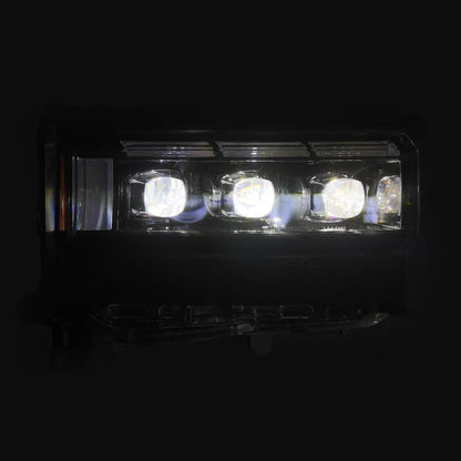 AlphaRex 880896 NOVA-Series LED projector headlights for 2024-2026 Toyota Land Cruiser with Alpha-Black housings, 3D Ice Cube projectors, and selectable DRLs