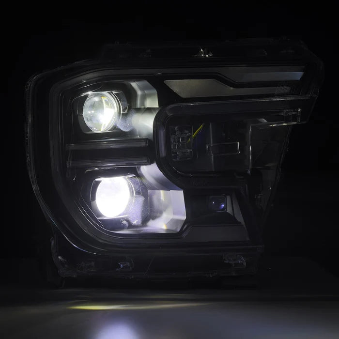 AlphaRex 880903 LUXX-Series LED projector headlights for 2024-2026 Ford Ranger and Ranger Raptor with black housings and selectable white or amber DRLs