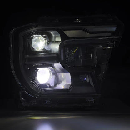 AlphaRex 880903 LUXX-Series LED projector headlights for 2024-2026 Ford Ranger and Ranger Raptor with black housings and selectable white or amber DRLs