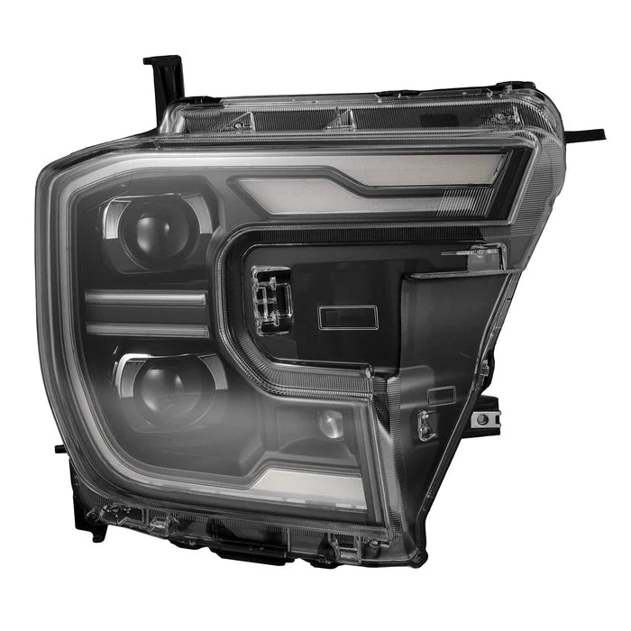 AlphaRex 880903 LUXX-Series LED projector headlights for 2024-2026 Ford Ranger and Ranger Raptor with black housings and selectable white or amber DRLs