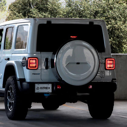 AlphaRex 2018+ Jeep Wrangler JL NOVA-Series Prismatic LED Tail Lights - Black/Red