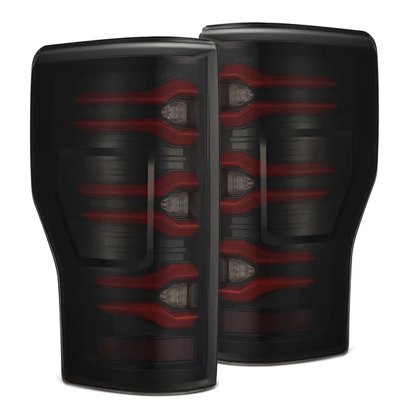 AlphaRex 17-19 Ford F150/F250/F350 LUXX LED Taillights - Black