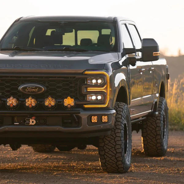 AlphaRex 23-26 Ford F-250 SD NOVA LED Proj Headlights Blk w/Activ Light/Seq Signal/Switchback