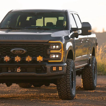 AlphaRex 23-26 Ford F-250 SD NOVA LED Proj Headlights Blk w/Activ Light/Seq Signal/Switchback