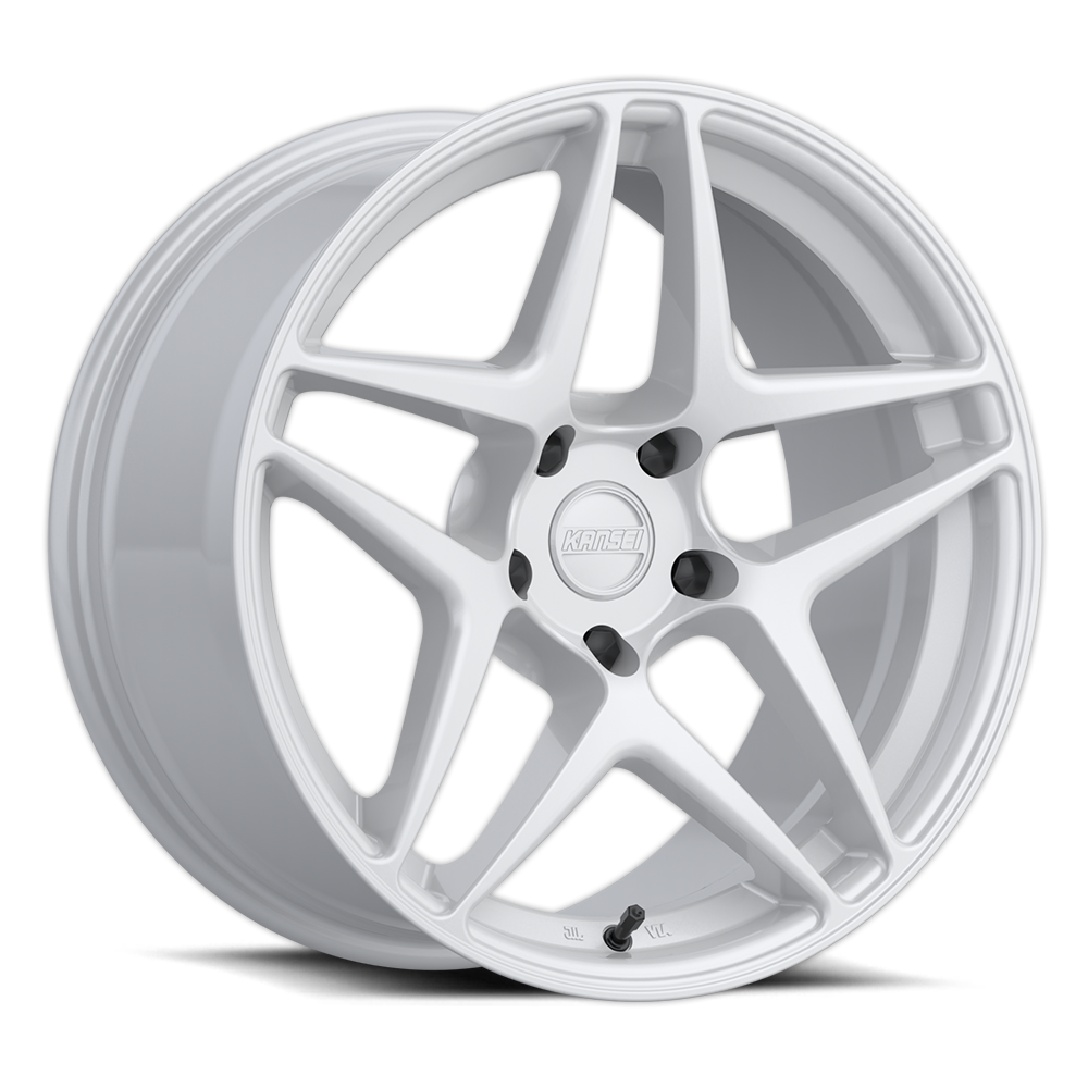 Kansei K15G Astro 18x8.5in / 5x112 BP / 35mm Offset / 66.56mm Bore - Gloss White Wheel