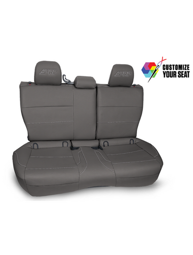 PRP 2013-2017 Subaru Crosstrek Rear Bench Seat Cover - Black w/ Orange Stitch B081-04