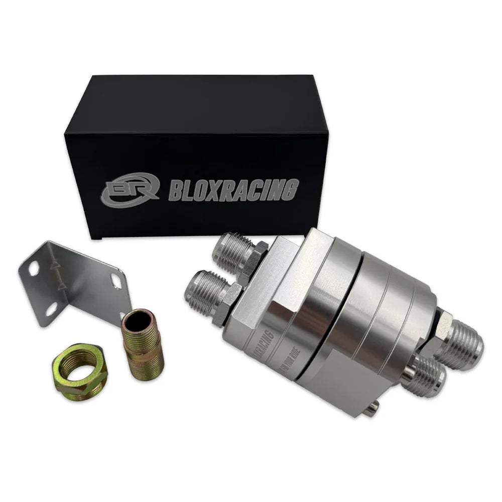 BLOX Racing Remote Oil Filter Relocation Kit - Silver