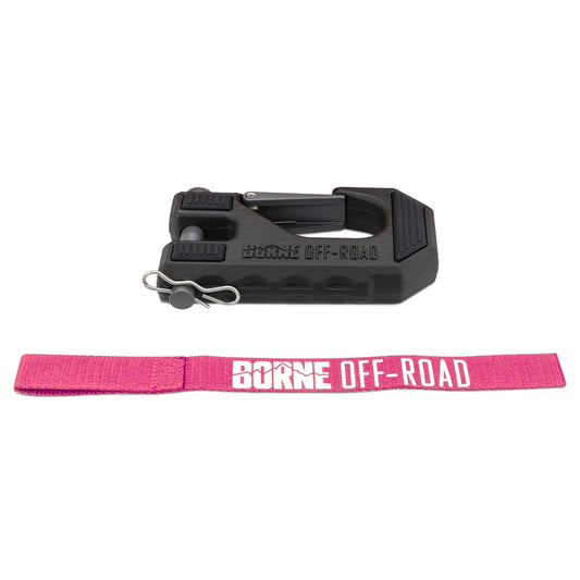Borne Off-Road Winch Hook & Hand Strap - Pink - BNWN-HK-01PK