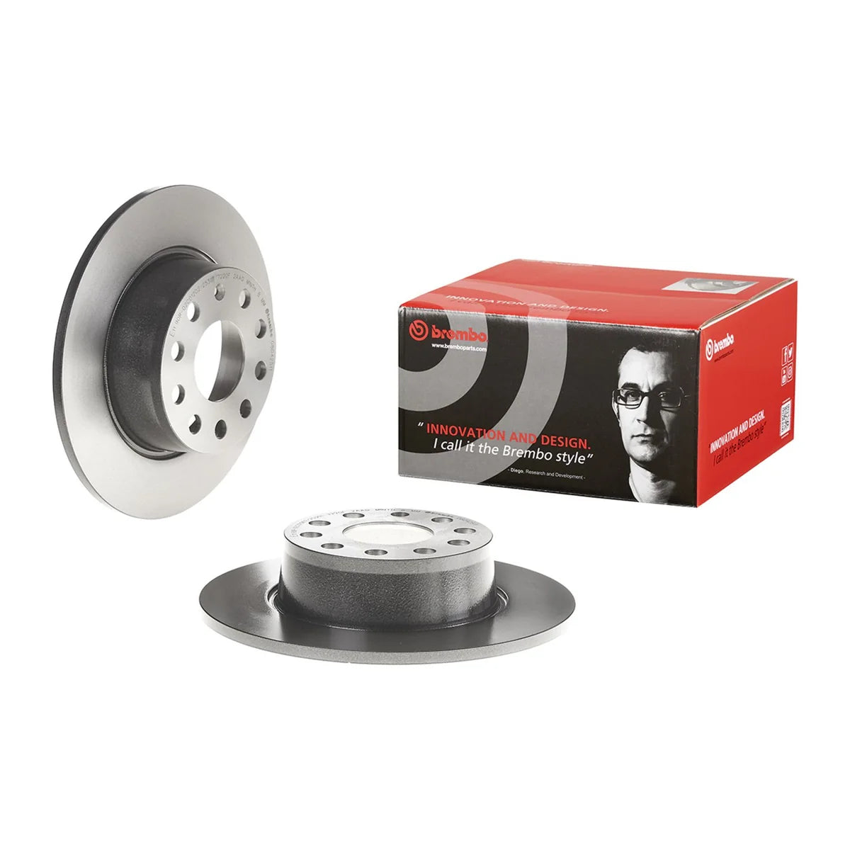 Brembo 2020 VW Jetta Rear Premium UV Coated OE Equivalent Rotor