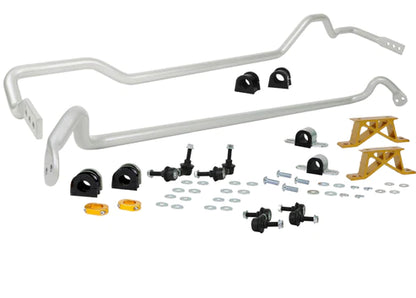 WHITELINE 04-06 SUBARU IMPREZA STI USDM FRONT & REAR SWAY BAR KIT 24MM W/MOUNTS - BSK009M Whiteline