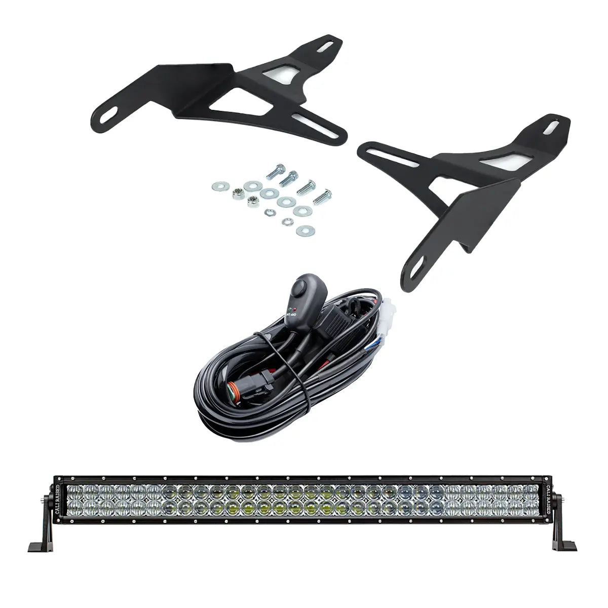 Cali Raised 16-23 Toyota Tacoma 32in Lower Bumper Hidden LED LIght Bar - 5D Optic Osram (Combo Beam)