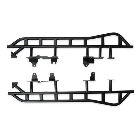Cali Raised 2025+ Toyota 4Runner SE Rock Sliders - No Kickout/Bed Liner Fill Plate/Powder