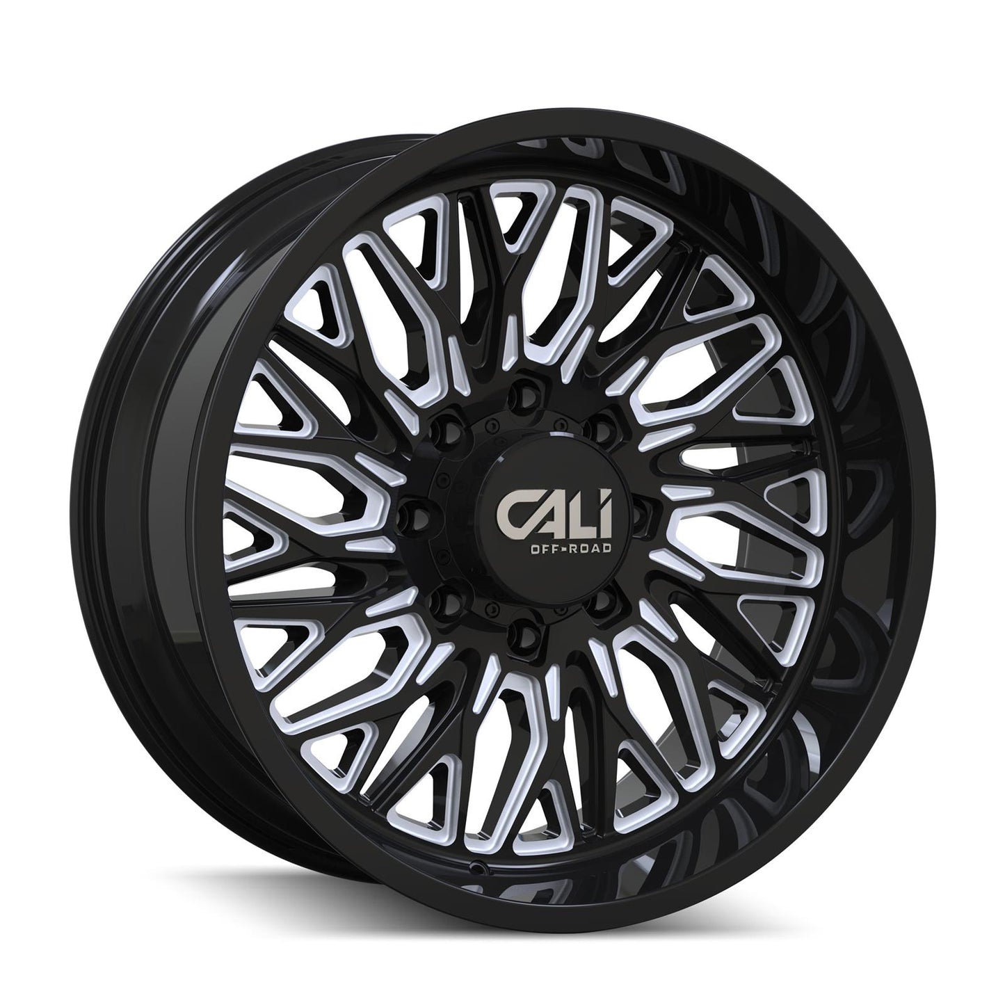 Cali Off-Road 9118 Crusher 22x10 / 6x139.7 BP / -19mm Offset / 106.1mm Hub Gloss Black Milled Wheel