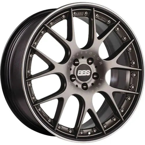 BBS CH-RII 21x10.5 5x112 ET17 CB66.5 Platinum Center Black Rim w/ SS Rim Prot Wheel -82mm PFS Req - CH609PBPO-MTSP