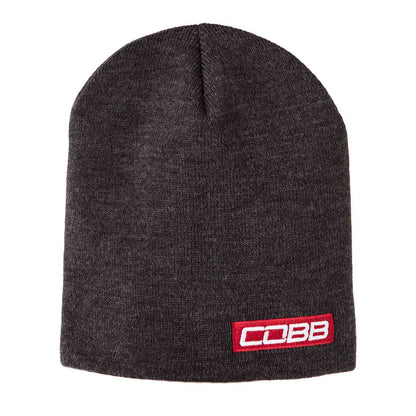 Cobb Tuning Bar Logo Knit Beanie – Gray w/ Red Logo (CO-BEANIERED)