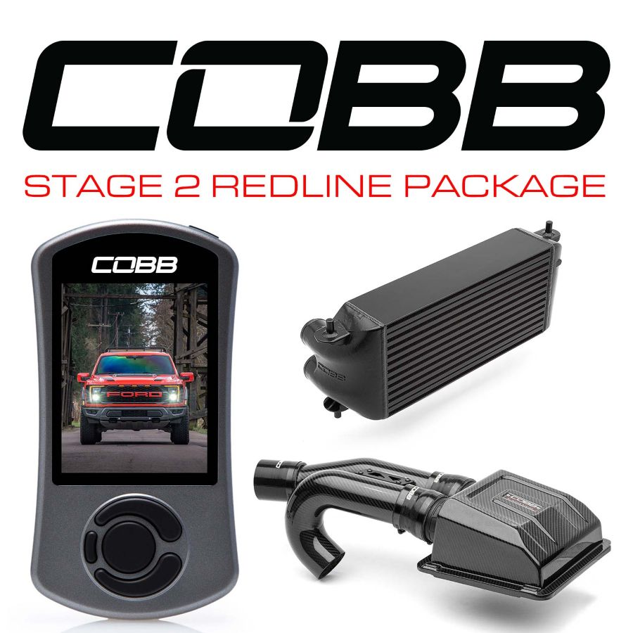 COBB Stage 2 Redline Power Package for 2021-2023 Ford F-150 Raptor Black - FOR0100S20BK-RED