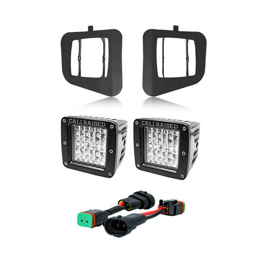 Cali Raised LED Fog Light Pod Replacement Kit for 2014-2021 Toyota Tundra - CR2567