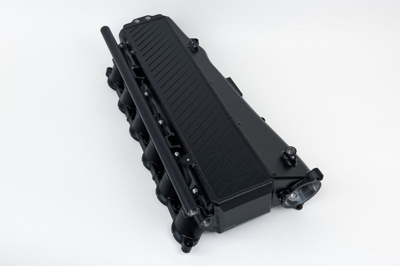 CSF BMW Gen 1 B58 Charge-Air-Cooler Manifold - Thermal Black w/ Candy Apple Red Fuel Rail