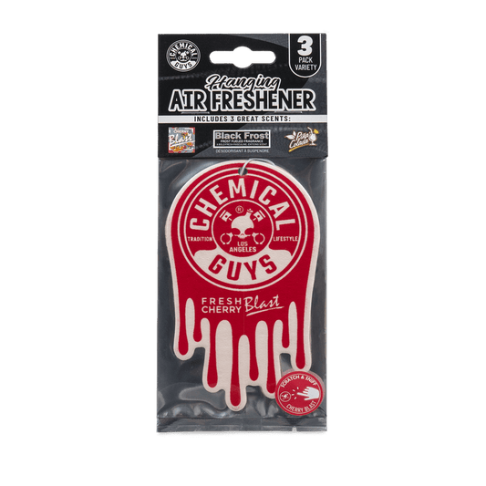 Chemical Guys Hanging Air Freshener 3-Pack Variety - Black Frost, Cherry Blast, Pina Colada