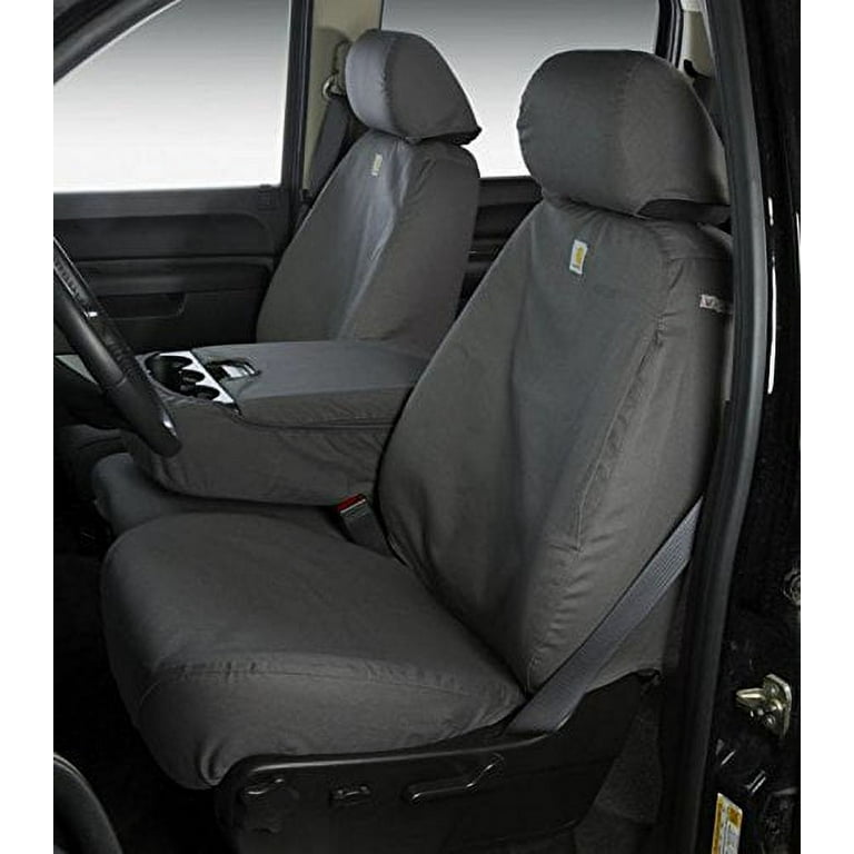 Covercraft 22-24 Chevrolet Silverado Polycotton SeatSaver Custom Front Row Seat Covers - Misty Grey