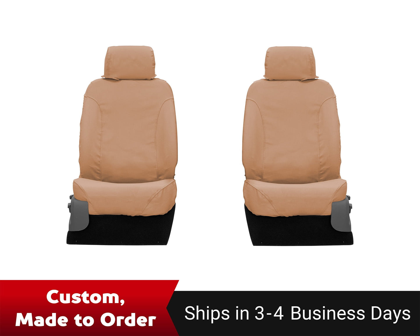 Covercraft 04-10 Ford F250/350 Polycotton SeatSaver Custom Front Row Seat Covers - Tan