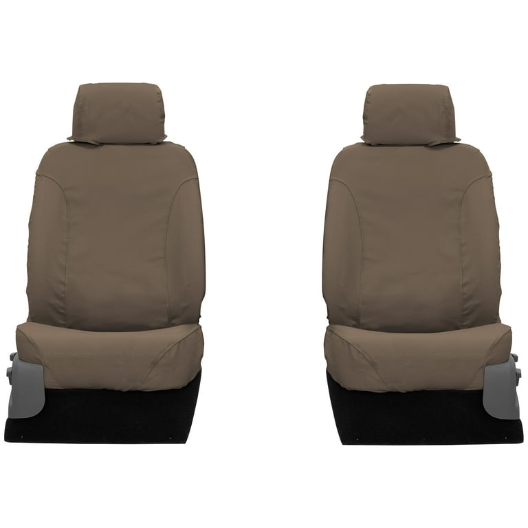 Covercraft 19-2024 Chevrolet Low Polycotton SeatSaver Custom Front Row Seat Covers - Wet Sand