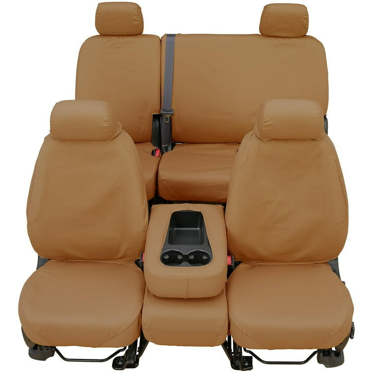 Covercraft 07-13 GMC Sierra Polycotton SeatSaver Custom Second Row Seat Covers - Tan