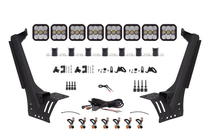 Diode Dynamics DD6821 SS5 Sport white combo CrossLink windshield lightbar kit for Jeep Wrangler JL and Gladiator JT